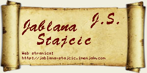 Jablana Stajčić vizit kartica